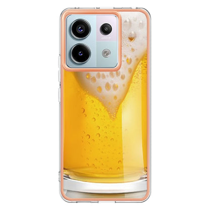 For Xiaomi Redmi Note 13 Pro 5G Global Electroplating Marble Dual-side IMD Phone Case(Draft Beer) - Note 13 Pro Cases by buy2fix | Online Shopping UK | buy2fix