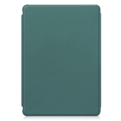 For Samsung Galaxy Tab S9 360 Rotation Transparent Smart Leather Case with Keyboard(Dark Green) - Galaxy Tab S9 Cases by buy2fix | Online Shopping UK | buy2fix