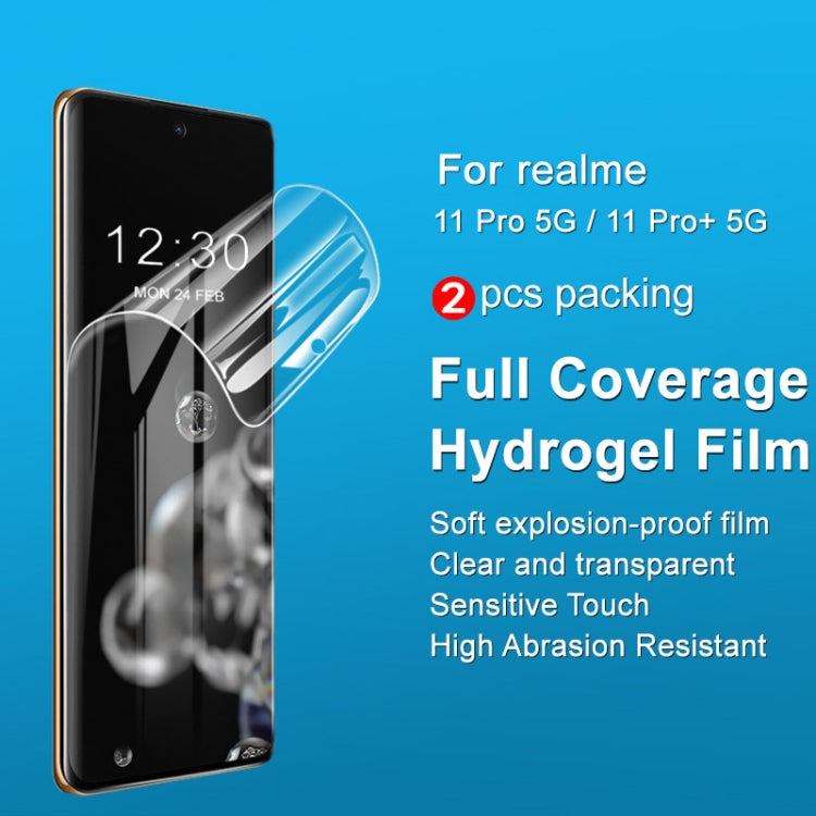 For Realme 11 Pro 5G / 11 Pro+ 5G 2pcs imak Curved Full Screen Hydrogel Film Protector - Realme Tempered Glass by imak | Online Shopping UK | buy2fix