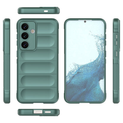 For Samsung Galaxy S24 5G Magic Shield TPU + Flannel Phone Case(Dark Green) - Galaxy S24 5G Cases by buy2fix | Online Shopping UK | buy2fix