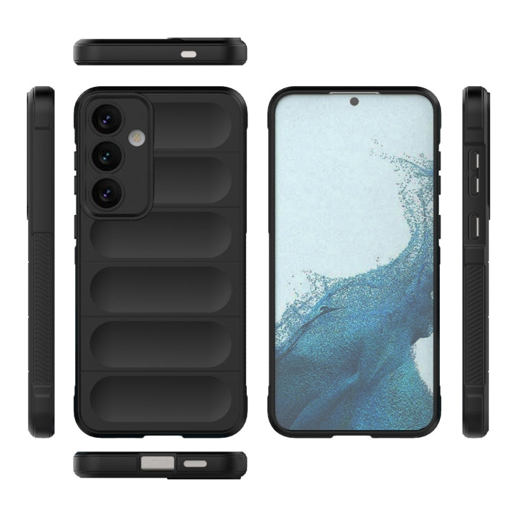 For Samsung Galaxy S24+ 5G Magic Shield TPU + Flannel Phone Case(Black) - Galaxy S24+ 5G Cases by buy2fix | Online Shopping UK | buy2fix