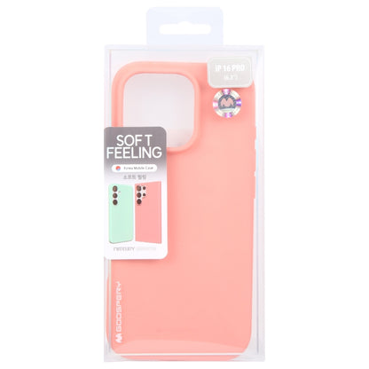 For iPhone 16 Pro GOOSPERY SOFT FEELING Liquid TPU Soft Phone Case(Pink) - iPhone 16 Pro Cases by GOOSPERY | Online Shopping UK | buy2fix