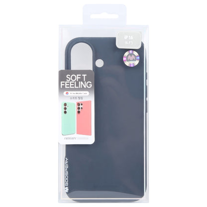 For iPhone 16 GOOSPERY SOFT FEELING Liquid TPU Soft Phone Case(Dark Blue) - iPhone 16 Cases by GOOSPERY | Online Shopping UK | buy2fix