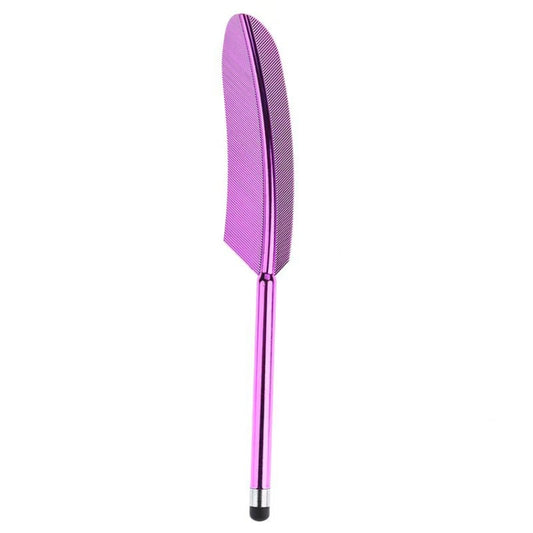 Electroplated Feather Stylus Pen(Violet) - Stylus Pen by buy2fix | Online Shopping UK | buy2fix