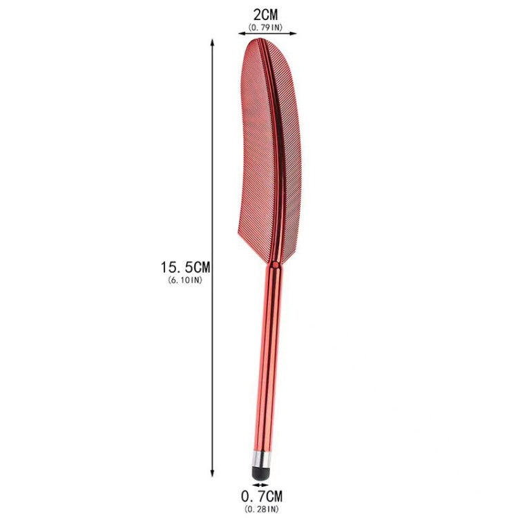 Electroplated Feather Stylus Pen(Purple) - Stylus Pen by buy2fix | Online Shopping UK | buy2fix