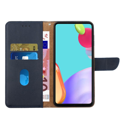 For Motorola Moto G Play 4G 2024 Genuine Leather Fingerprint-proof Horizontal Flip Phone Case(Blue) - Motorola Cases by buy2fix | Online Shopping UK | buy2fix