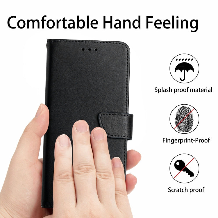 For Motorola Moto G Power 5G 2024 Genuine Leather Fingerprint-proof Horizontal Flip Phone Case(Black) - Motorola Cases by buy2fix | Online Shopping UK | buy2fix