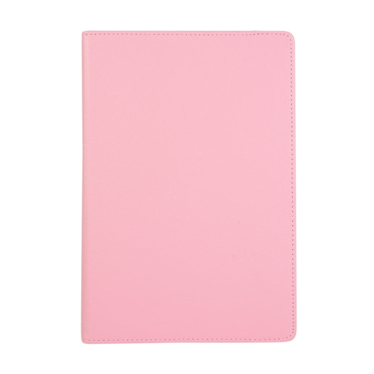 For Samsung Galaxy Tab S9 360 Degrees Rotation Holder Litchi Texture Leather Tablet Case(Pink) - Galaxy Tab S9 Cases by buy2fix | Online Shopping UK | buy2fix