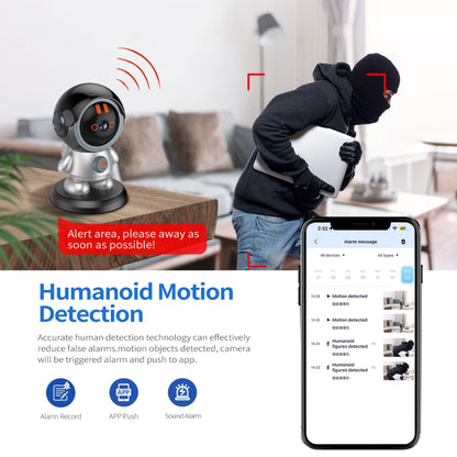 ESCAM PT302 Robot 3MP One Click Call Humanoid Detection WiFi IP Camera(UK Plug) - Wireless Camera by ESCAM | Online Shopping UK | buy2fix