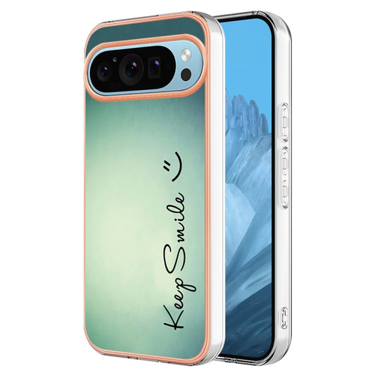 For Google Pixel 9 / 9 Pro Electroplating Dual-side IMD Phone Case(Smile) - Google Cases by buy2fix | Online Shopping UK | buy2fix