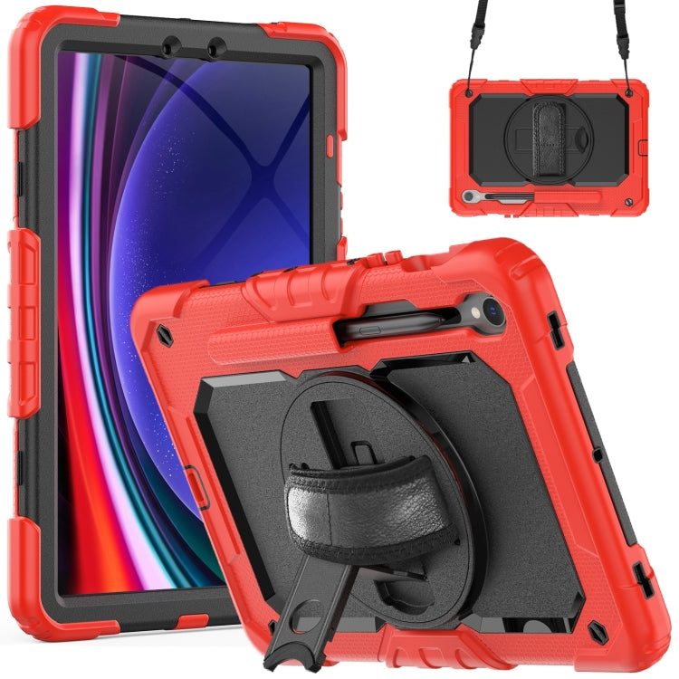 For Samsung Galaxy Tab S9 / S9 FE Silicone + PC Tablet Case(Red+Black) - Galaxy Tab S9 Cases by buy2fix | Online Shopping UK | buy2fix