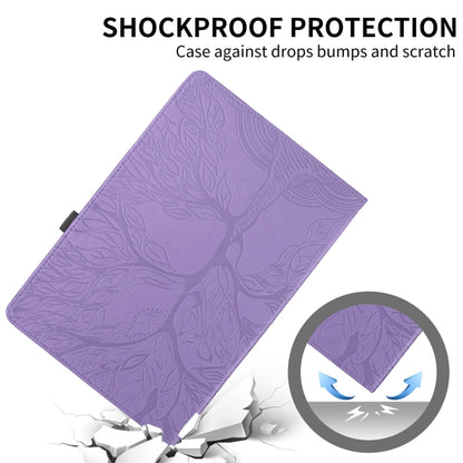 For iPad Pro 13 2024 Tree Life Embossed Rotation Leather Smart Tablet Case(Purple) - iPad Pro 13 2024 Cases by buy2fix | Online Shopping UK | buy2fix