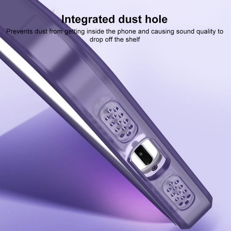 For iPhone 15 Plus MagSafe Frosted Translucent Mist Phone Case(Dark Purple) - iPhone 15 Plus Cases by buy2fix | Online Shopping UK | buy2fix