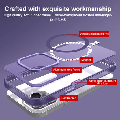 For iPhone 13 Pro Max MagSafe Frosted Translucent Mist Phone Case(Dark Purple) - iPhone 13 Pro Max Cases by buy2fix | Online Shopping UK | buy2fix
