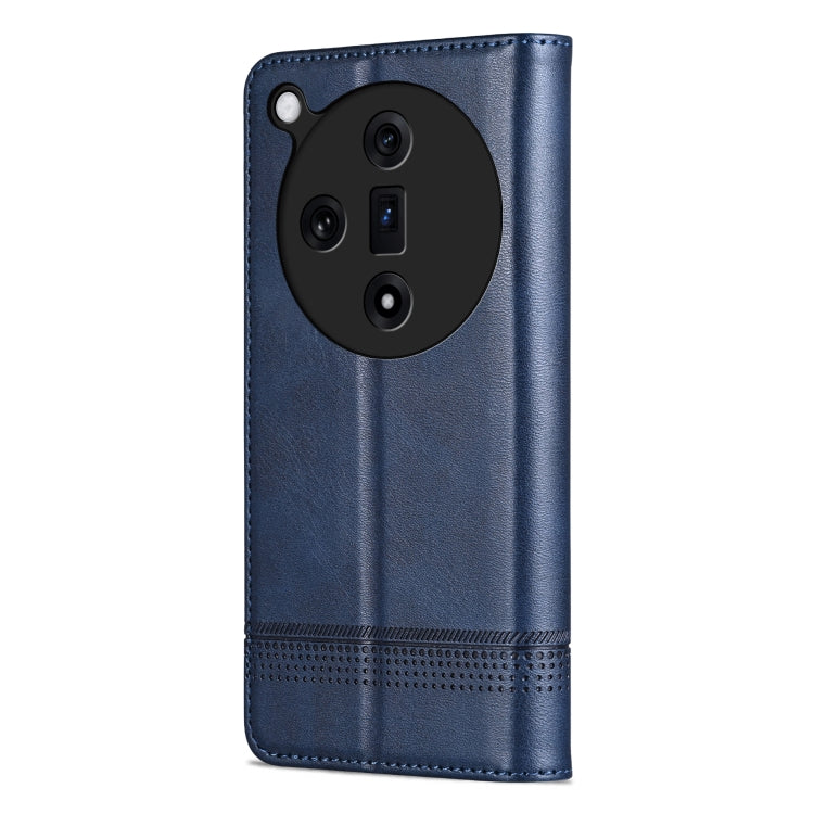 For OPPO Find X7 AZNS Magnetic Calf Texture Flip Leather Phone Case(Dark Blue) - Find X7 Cases by AZNS | Online Shopping UK | buy2fix