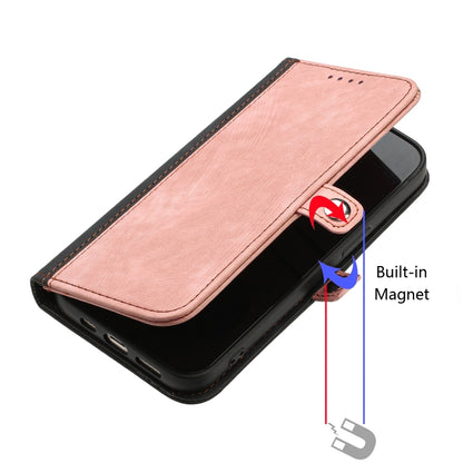 For iPhone SE 2024 Side Buckle Double Fold Hand Strap Leather Phone Case(Pink) - More iPhone Cases by buy2fix | Online Shopping UK | buy2fix