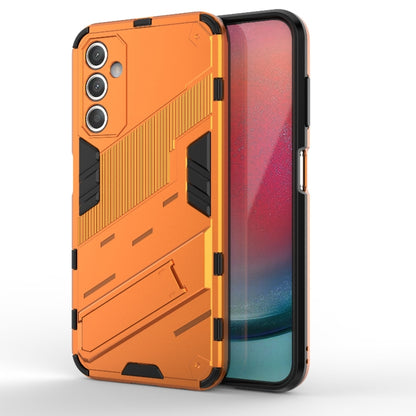 For Samsung Galaxy A25 5G Punk Armor 2 in 1 PC + TPU Shockproof Phone Case with Invisible Holder(Orange) - Galaxy Phone Cases by buy2fix | Online Shopping UK | buy2fix