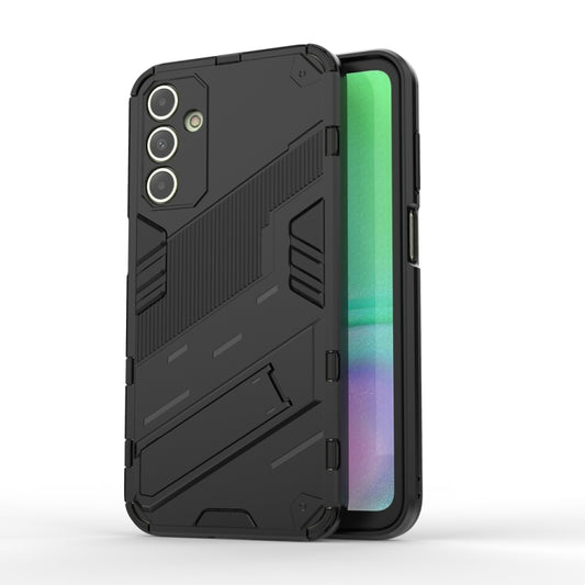 For Samsung Galaxy A15 Punk Armor 2 in 1 PC + TPU Shockproof Phone Case with Invisible Holder(Black) - Galaxy Phone Cases by buy2fix | Online Shopping UK | buy2fix