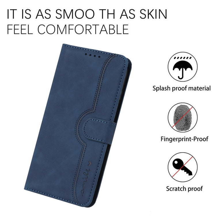 For iPhone SE 2024 Heart Pattern Skin Feel Leather Phone Case(Royal Blue) - More iPhone Cases by buy2fix | Online Shopping UK | buy2fix