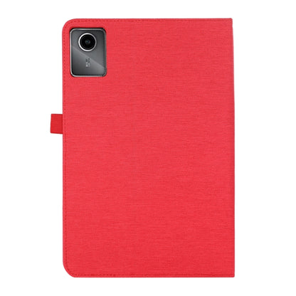 For Lenovo Tab M11 / Xiaoxin Pad 11 2024 Horizontal Flip TPU + Fabric PU Leather Tablet Case(Red) - Lenovo by buy2fix | Online Shopping UK | buy2fix