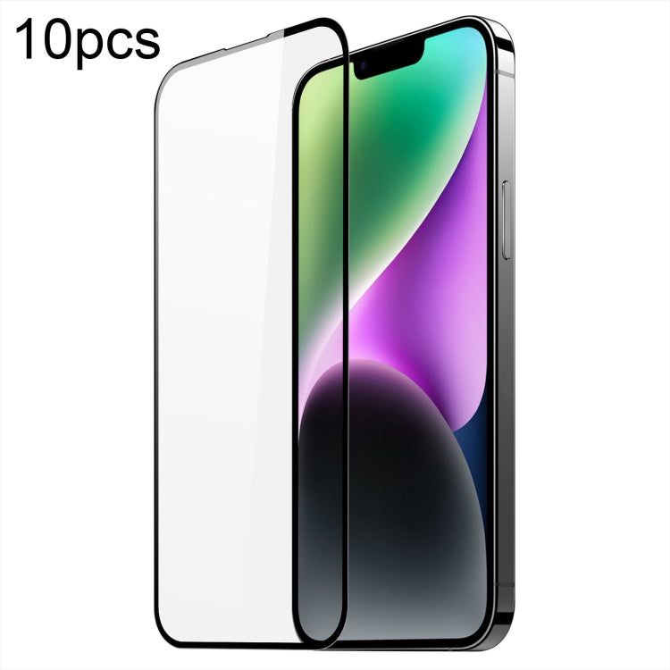 For iPhone 15 Plus 10pcs DUX DUCIS 0.33mm 9H Medium Alumina Tempered Glass Film - iPhone 15 Plus Tempered Glass by DUX DUCIS | Online Shopping UK | buy2fix