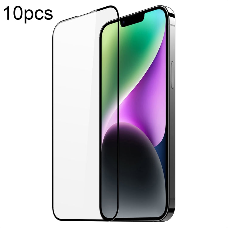 For iPhone 15 10pcs DUX DUCIS 0.33mm 9H Medium Alumina Tempered Glass Film - Tempered Glass Film by DUX DUCIS | Online Shopping UK | buy2fix