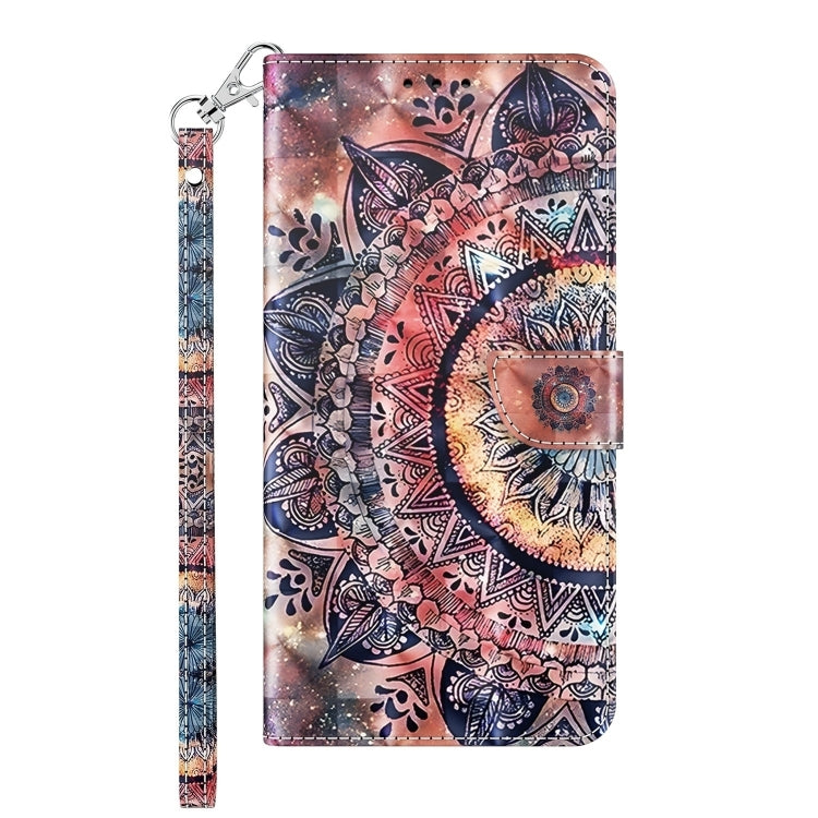 For Samsung Galaxy S24 Ultra 5G 3D Painted Leather Phone Case(Colorful Mandala) - Galaxy S24 Ultra 5G Cases by buy2fix | Online Shopping UK | buy2fix