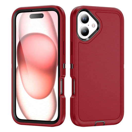 For iPhone 16 Life Waterproof Rugged Phone Case(Red + Black) - iPhone 16 Cases by buy2fix | Online Shopping UK | buy2fix