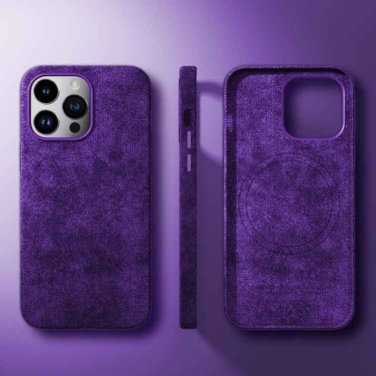 For iPhone 13 Pro Max Turn Fur Magsafe Magnetic Phone Case(Dark Purple) - iPhone 13 Pro Max Cases by buy2fix | Online Shopping UK | buy2fix