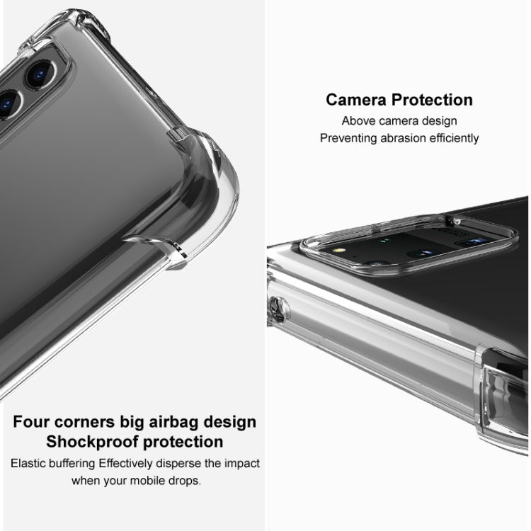 For OnePlus Ace 2 Pro 5G imak Shockproof Airbag TPU Phone Case(Transparent Black) - OnePlus Cases by imak | Online Shopping UK | buy2fix