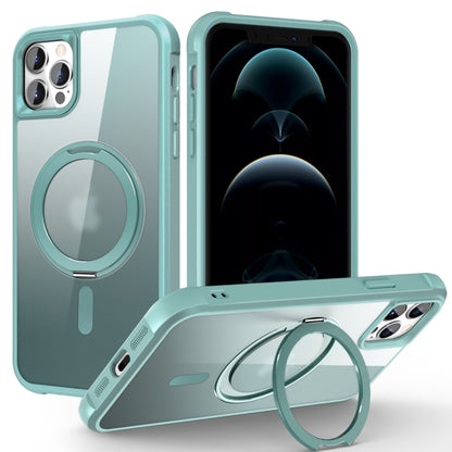 For iPhone 13 Pro Max / 12 Pro Max MagSafe Magnetic Rotating Holder Phone Case(Lake Blue) - iPhone 13 Pro Max Cases by buy2fix | Online Shopping UK | buy2fix