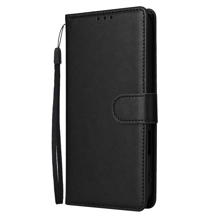 For iPhone 16 Plus Multifunctional Horizontal Flip Leather Phone Case with Three Card Slots(Black) - iPhone 16 Plus Cases by buy2fix | Online Shopping UK | buy2fix