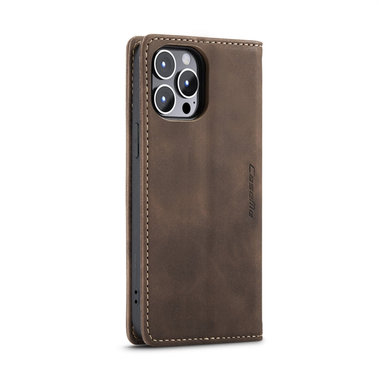 For iPhone 15 Pro CaseMe 013 Multifunctional Horizontal Flip Leather Phone Case(Coffee) - iPhone 15 Pro Cases by CaseMe | Online Shopping UK | buy2fix