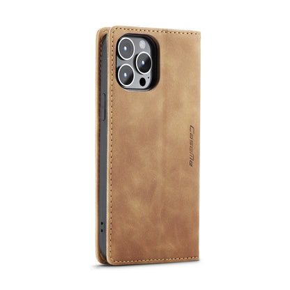 For iPhone 15 Pro CaseMe 013 Multifunctional Horizontal Flip Leather Phone Case(Brown) - iPhone 15 Pro Cases by CaseMe | Online Shopping UK | buy2fix