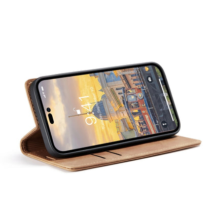 For iPhone 15 Pro CaseMe 013 Multifunctional Horizontal Flip Leather Phone Case(Brown) - iPhone 15 Pro Cases by CaseMe | Online Shopping UK | buy2fix