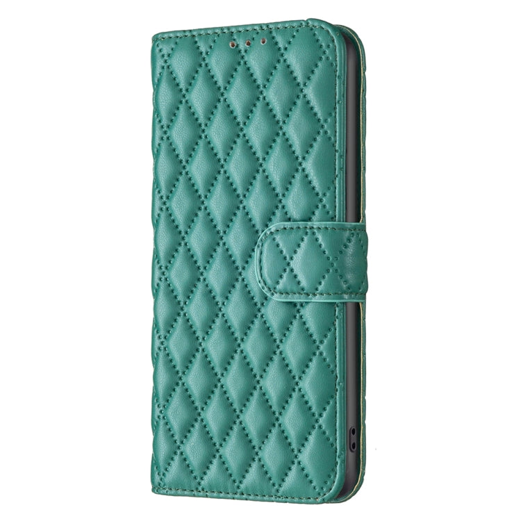 For Honor 100 Diamond Lattice Wallet Flip Leather Phone Case(Green) - Honor Cases by buy2fix | Online Shopping UK | buy2fix