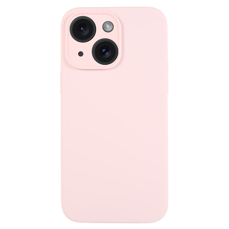 For iPhone 15 Plus Pure Color Liquid Silicone Fine Pore Phone Case(Grey Pink) - iPhone 15 Plus Cases by buy2fix | Online Shopping UK | buy2fix