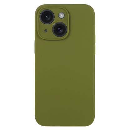 For iPhone 15 Pure Color Liquid Silicone Fine Pore Phone Case(Pine Forest Green) - iPhone 15 Cases by buy2fix | Online Shopping UK | buy2fix