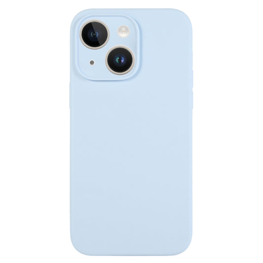 For iPhone 13 Pure Color Liquid Silicone Fine Pore Phone Case(Sky Blue) - iPhone 13 Cases by buy2fix | Online Shopping UK | buy2fix