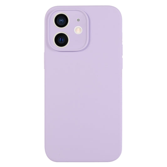 For iPhone 12 Pure Color Liquid Silicone Fine Pore Phone Case(Lilac Purple) - iPhone 12 / 12 Pro Cases by buy2fix | Online Shopping UK | buy2fix