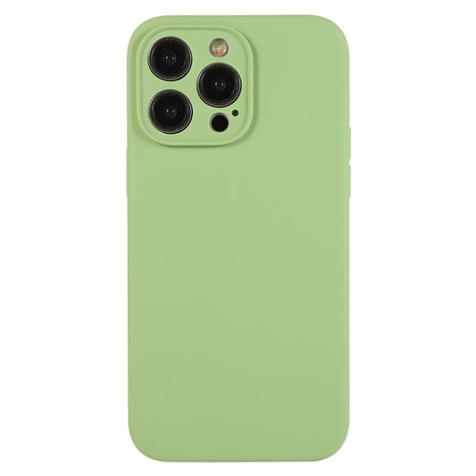 For iPhone 12 Pro Pure Color Liquid Silicone Fine Pore Phone Case(Mint Green) - iPhone 12 / 12 Pro Cases by buy2fix | Online Shopping UK | buy2fix