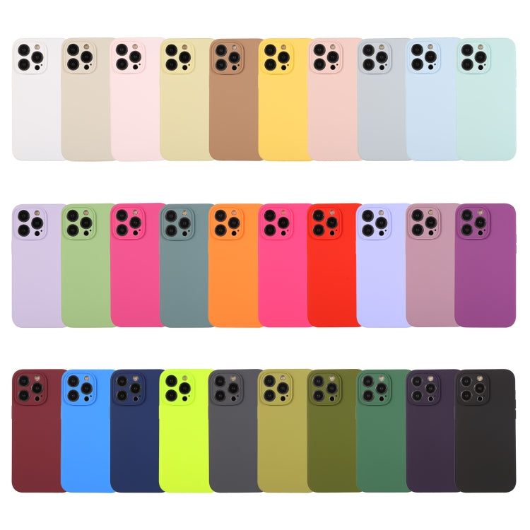 For iPhone 14 Pro Pure Color Liquid Silicone Fine Pore Phone Case(Mint Green) - iPhone 14 Pro Cases by buy2fix | Online Shopping UK | buy2fix