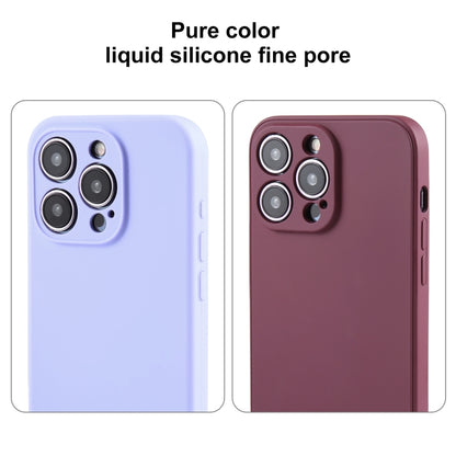 For iPhone 14 Pro Max Pure Color Liquid Silicone Fine Pore Phone Case(Pine Needle Green) - iPhone 14 Pro Max Cases by buy2fix | Online Shopping UK | buy2fix