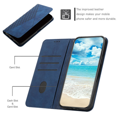 For Motorola Moto G Power 5G 2024 Diamond Splicing Skin Feel Magnetic Leather Phone Case(Blue) - Motorola Cases by buy2fix | Online Shopping UK | buy2fix