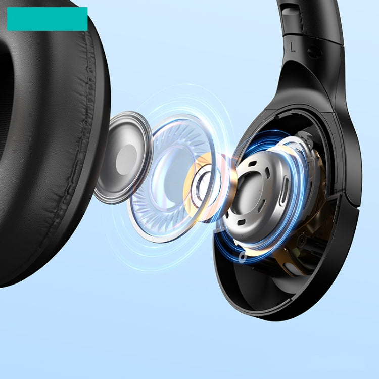 USAMS YH21 YH Series Wireless Bluetooth 5.3 Headset(Black) - Headset & Headphone by USAMS | Online Shopping UK | buy2fix