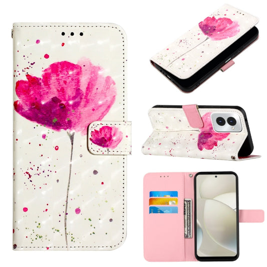 For Motorola Moto G Power 5G 2024 3D Painting Horizontal Flip Leather Phone Case(Flower) - Motorola Cases by buy2fix | Online Shopping UK | buy2fix