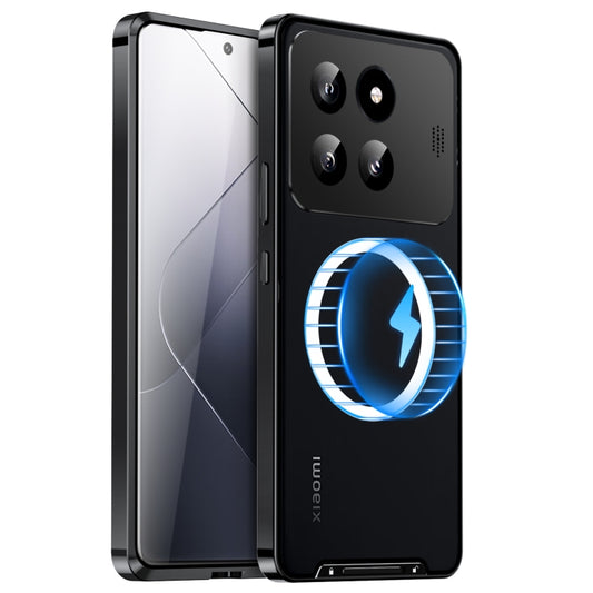 For Xiaomi 14 Pro Aromatherapy Magnetic Metal Phone Case(Black) - 14 Pro Cases by buy2fix | Online Shopping UK | buy2fix