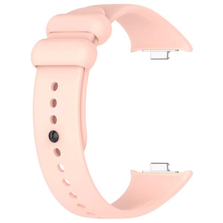 For Xiaomi Mi Band 8 Pro Solid Color Black Buckle Silicone Watch Band(Light Pink) - Watch Bands by buy2fix | Online Shopping UK | buy2fix