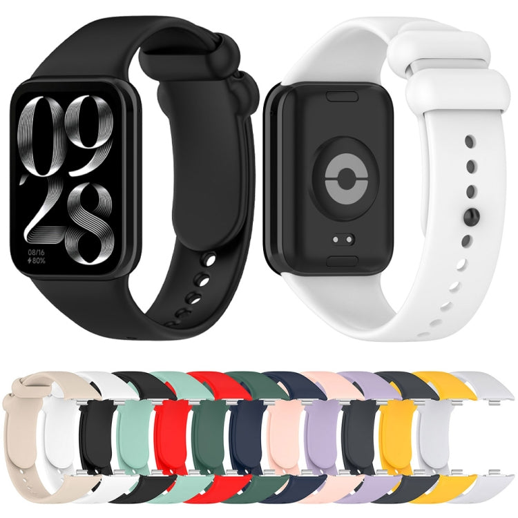 For Xiaomi Mi Band 8 Pro Solid Color Black Buckle Silicone Watch Band(Light Pink) - Watch Bands by buy2fix | Online Shopping UK | buy2fix