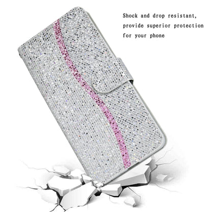 For iPhone 16 Pro Max Glitter Powder Filp Leather Phone Case(Silver) - iPhone 16 Pro Max Cases by buy2fix | Online Shopping UK | buy2fix